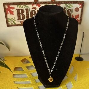 Collar estainles stell de corazón